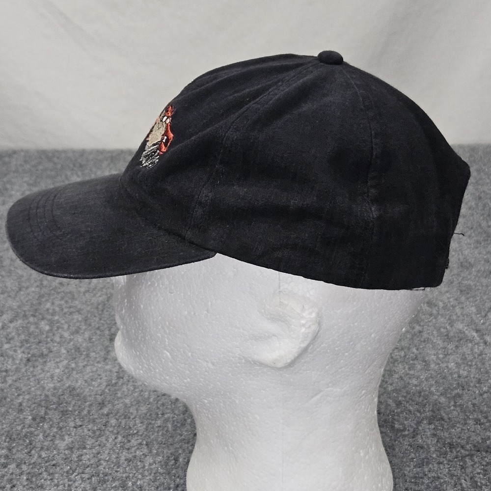 Vintage Looney Tunes Snapback Hat Black Bugs Bunny Taz Stamp Collection 90s USA - Picture 4 of 7